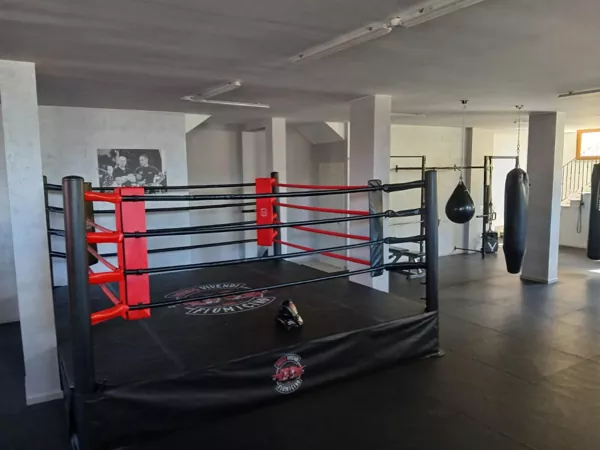 Vor-Ort-Fall: Der professionelle Boxring von Pandawin bietet eine stabile, für das Fitnessstudio geeignete Leistung